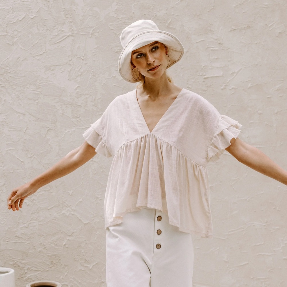 Bird & Kite Calla Top in Bone, Australian Lifestyle Brand - Picture 11 of 17